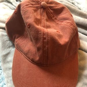 Plain orange hat.